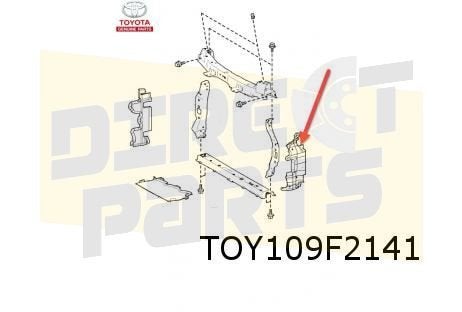 Toyota Aygo X (3/22-) luchtgeleider radiateur Links verticaa, -, Verzenden, -, Nieuw