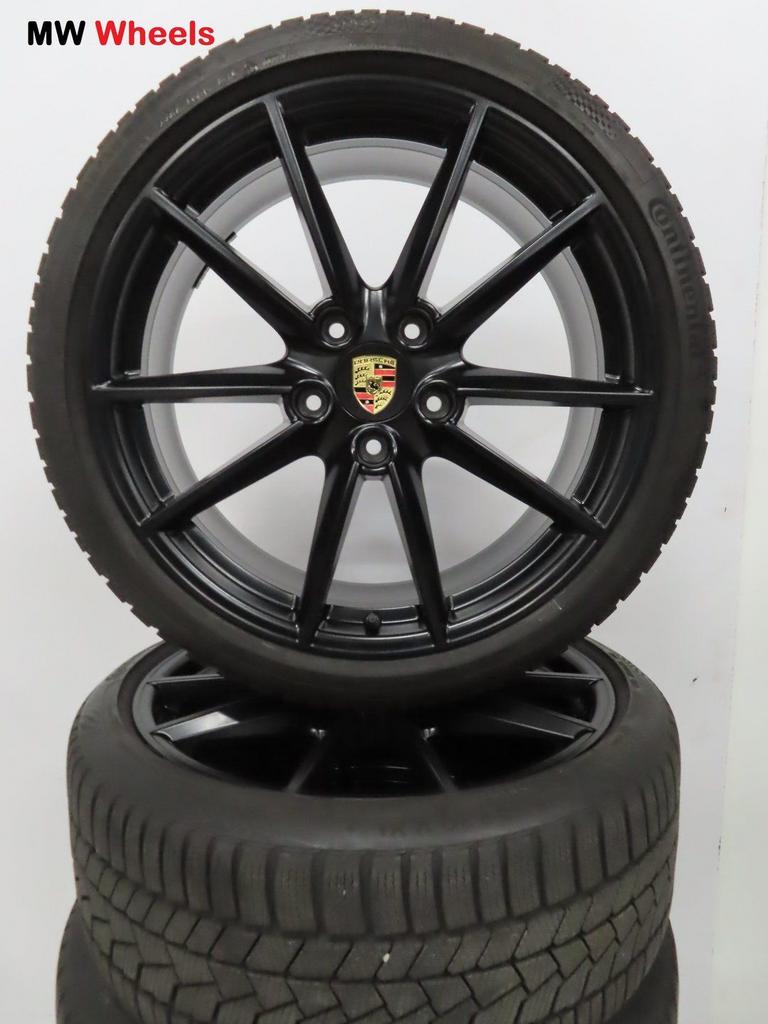 Porsche 21 inch Origineel velgen 911 992 met winterbanden, -, -, Banden en Velgen, 20 inch