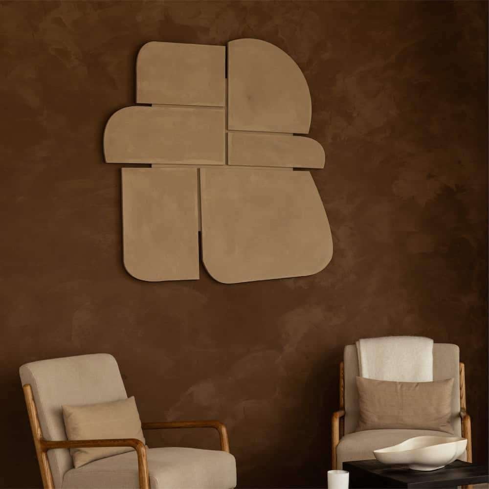 3d kunstwerk in beige gestucte structuurverf, Ophalen