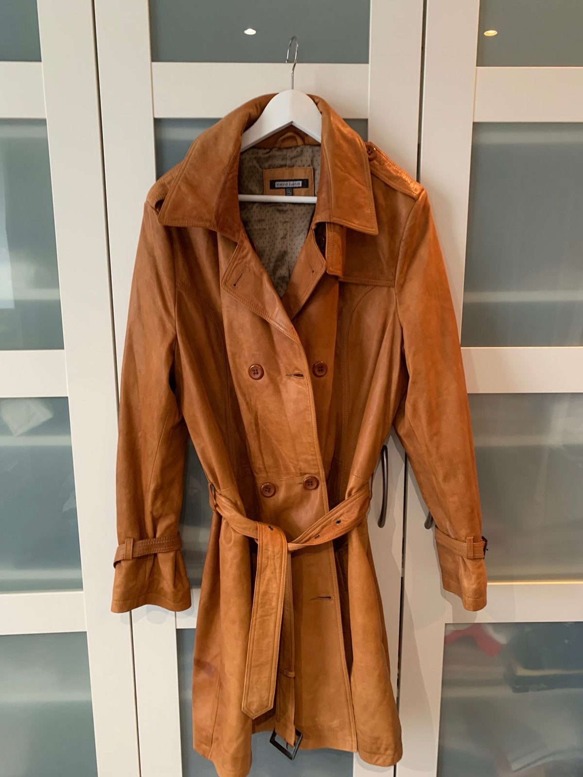 Nieuwe lederen jas maat xl - weg wegens te groot, Kleding | Dames, Verzenden, Nieuw, Maat 46/48 (XL) of groter, Bruin