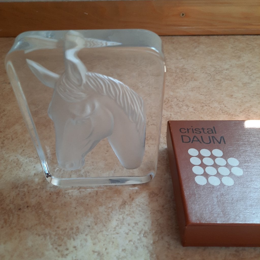 Tête de cheval DAUM en cristal, Antiquités & Art, Enlèvement