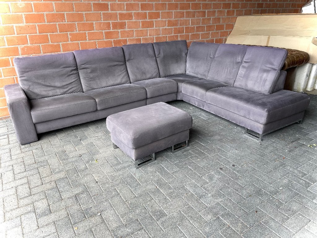 Hoeksalon met pouf / zeer goede staat, Huis en Inrichting, Zetels | Zetels en Chaises Longues, Gebruikt, Stof, Ophalen