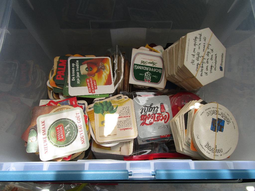 bierkaartjes 1000 stuks, Ophalen, Gebruikt, Viltje(s), Overige merken