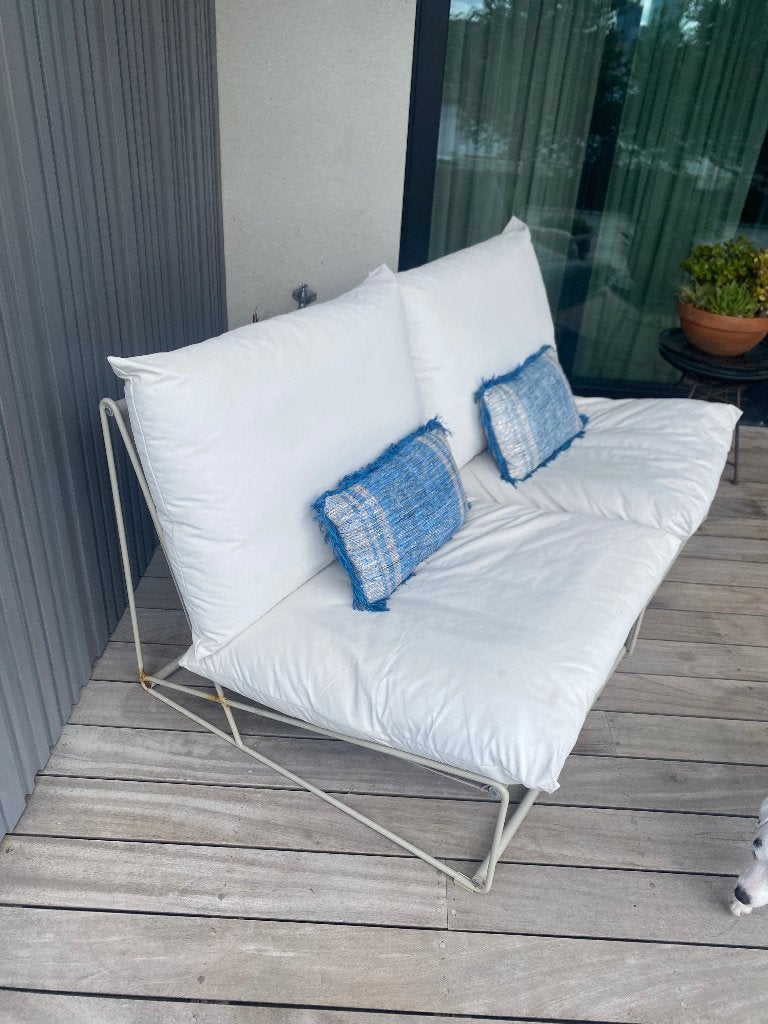 Terras zetel beige, Jardin & Terrasse, Bancs de jardin, Enlèvement, Utilisé, Métal
