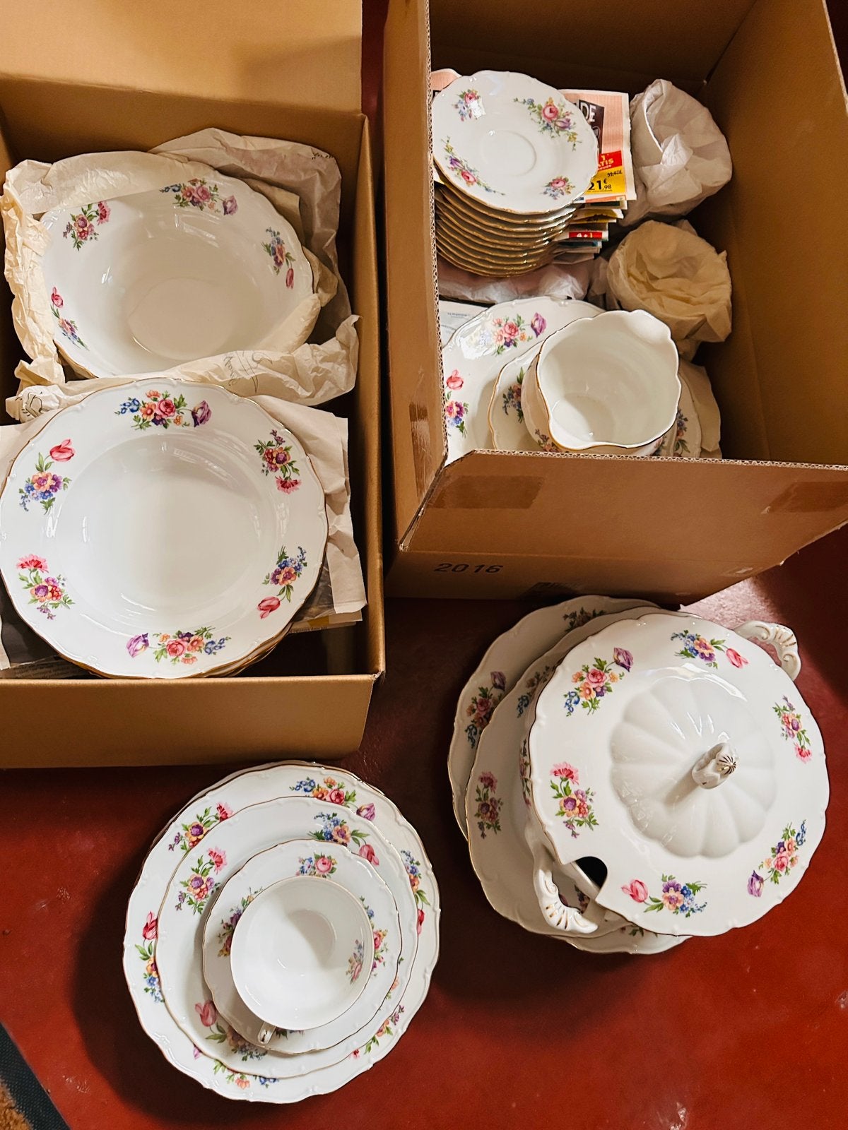 MZ Czechoslovakia servies – bloemendecor – porselein, Ophalen