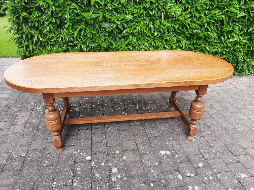 Eettafel, Ophalen, Gebruikt, Eikenhout, 200 cm of meer