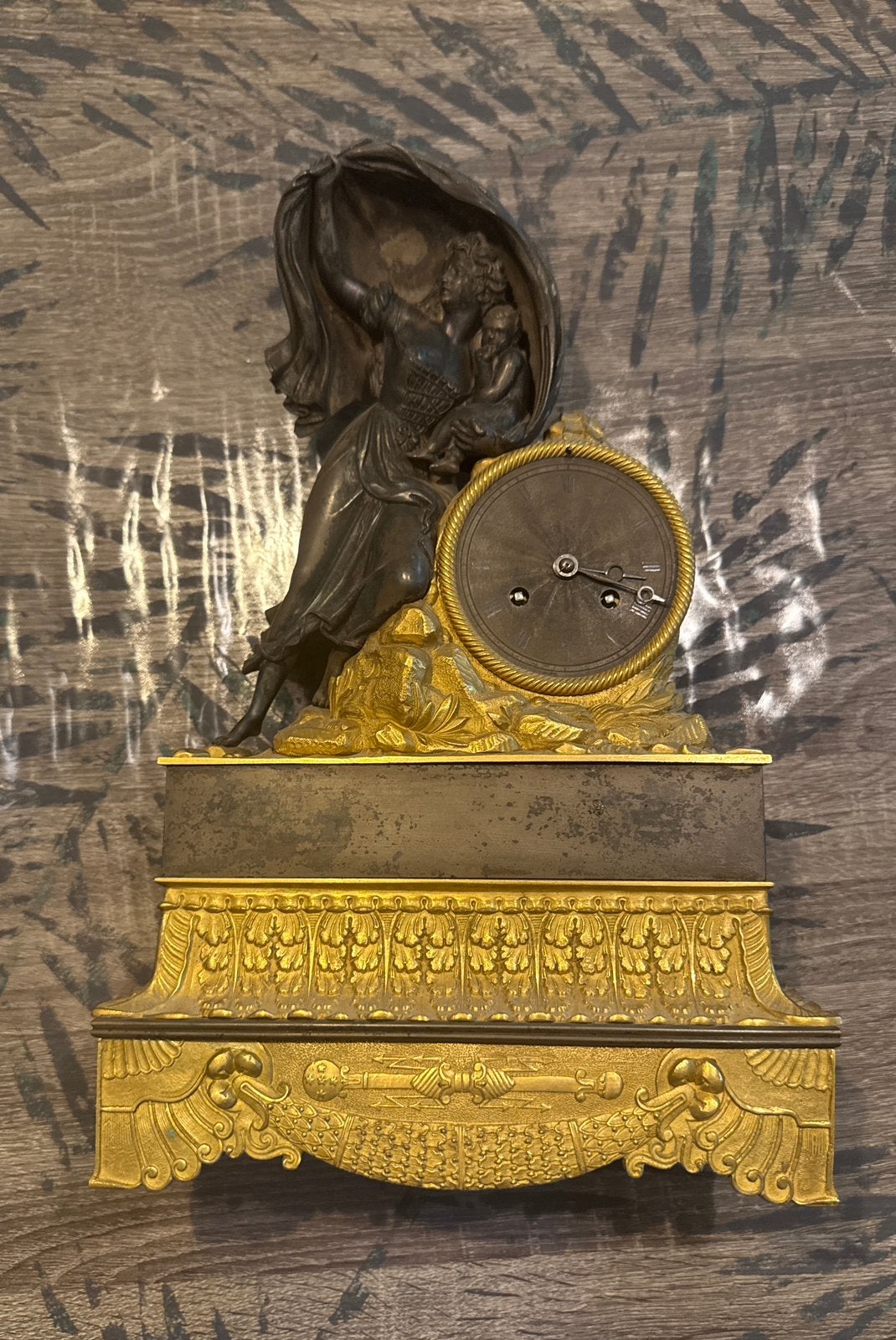 Antieke bronzen pendule, Antiek en Kunst, Ophalen