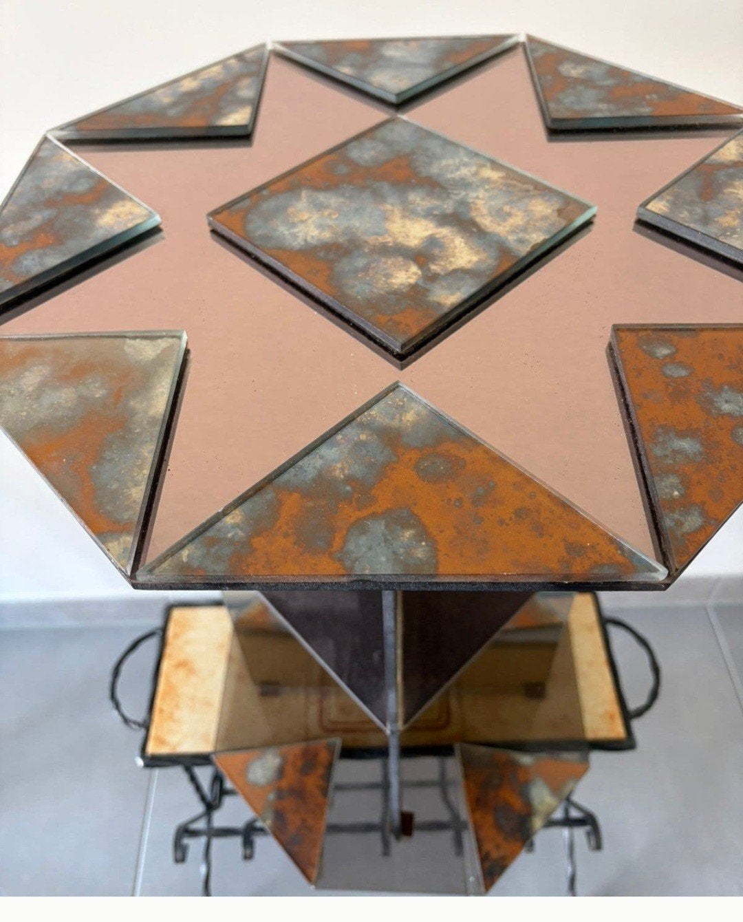 antiek glazen bijzettafel, Huis en Inrichting, Ophalen