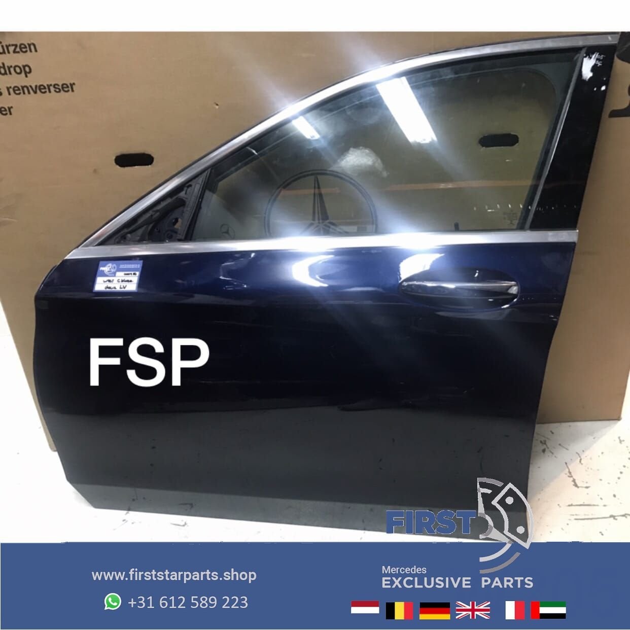 W205 S205 DEUR C Klasse PORTIER LINKS VOOR BLAUW COMPLEET 20, Gebruikt, -, Deur, Voor