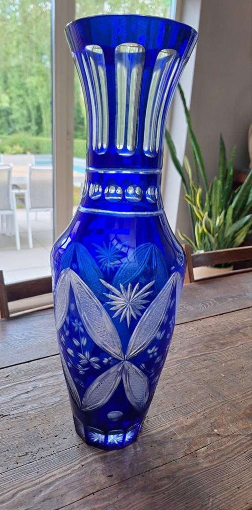 Grand vase en cristal de Bohême, Enlèvement ou Envoi