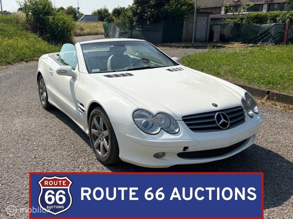 Mercedes-Benz SL 500 | 2004 | Route 66 Auctions, Auto's, Mercedes-Benz, Gebruikt, Zwart, Bedrijf, Handgeschakeld