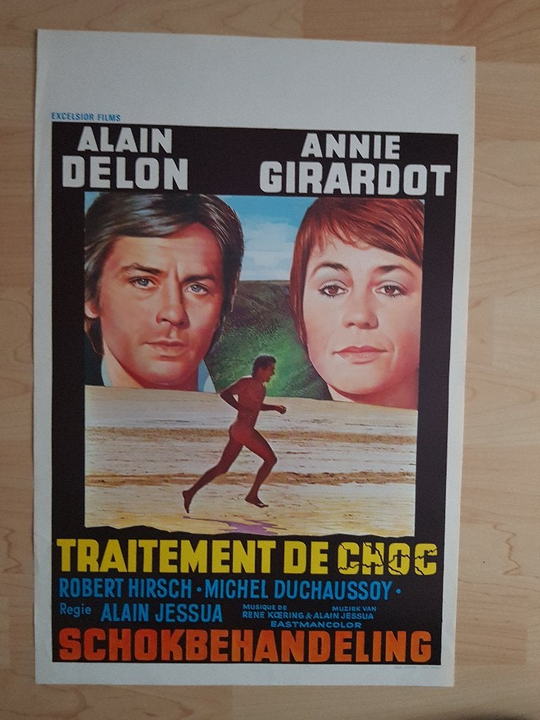 filmaffiche Alain Delon Traitement de choc 1973 filmposter, Verzamelen, Posters, Rechthoekig Staand, Ophalen of Verzenden, Zo goed als nieuw