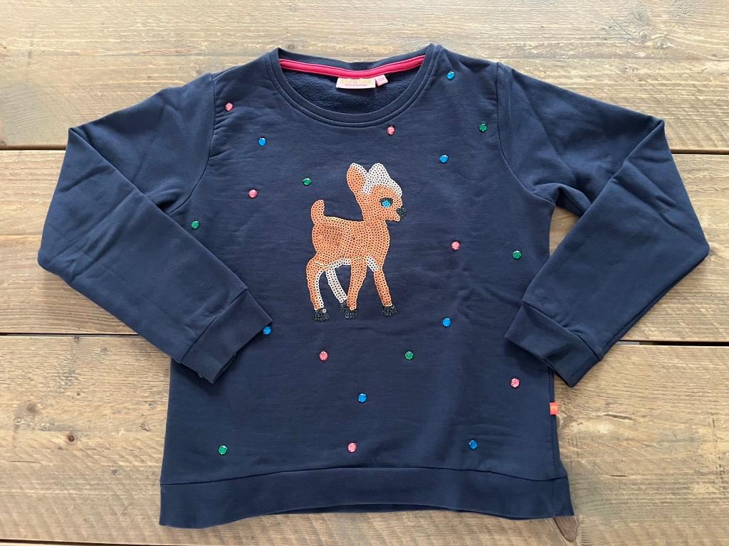 SOMEONE, blauwe trui met hertje 128, Kinderen en Baby's, Kinderkleding | Maat 128, Ophalen of Verzenden, Someone, Meisje, Trui of Vest