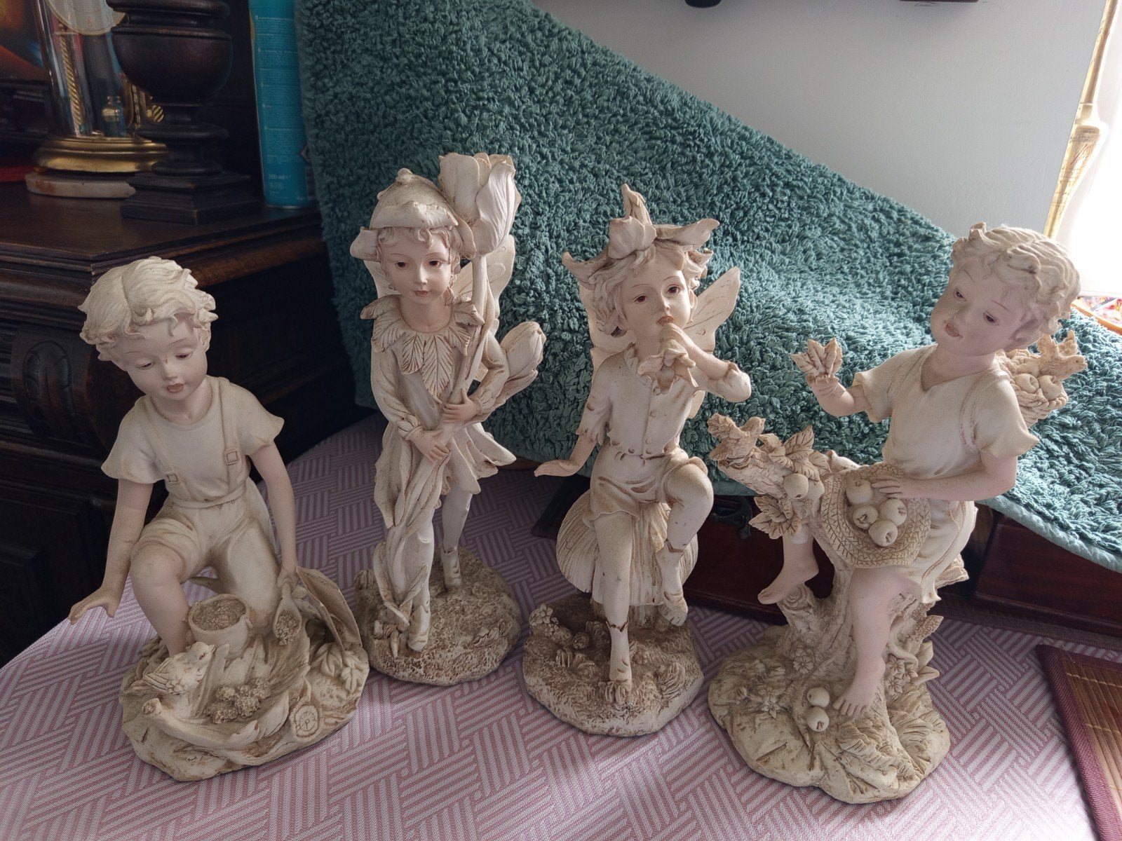 4 beeldjes   Angelique collection, Antiek en Kunst, Kunst | Beelden en Houtsnijwerken, Ophalen