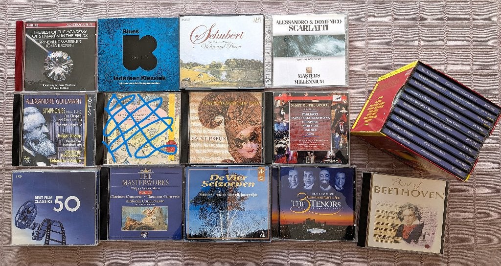 Lot klassieke muziek(29 CDs) voor maar €7. Ook apart te koop, Enlèvement ou Envoi, Utilisé, Beethoven
