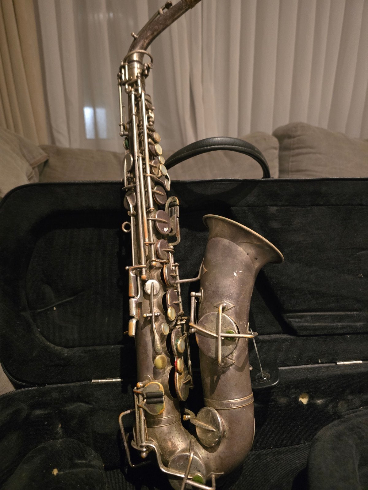 oude beuscher treu tone saxofoon, Ophalen of Verzenden, Gebruikt