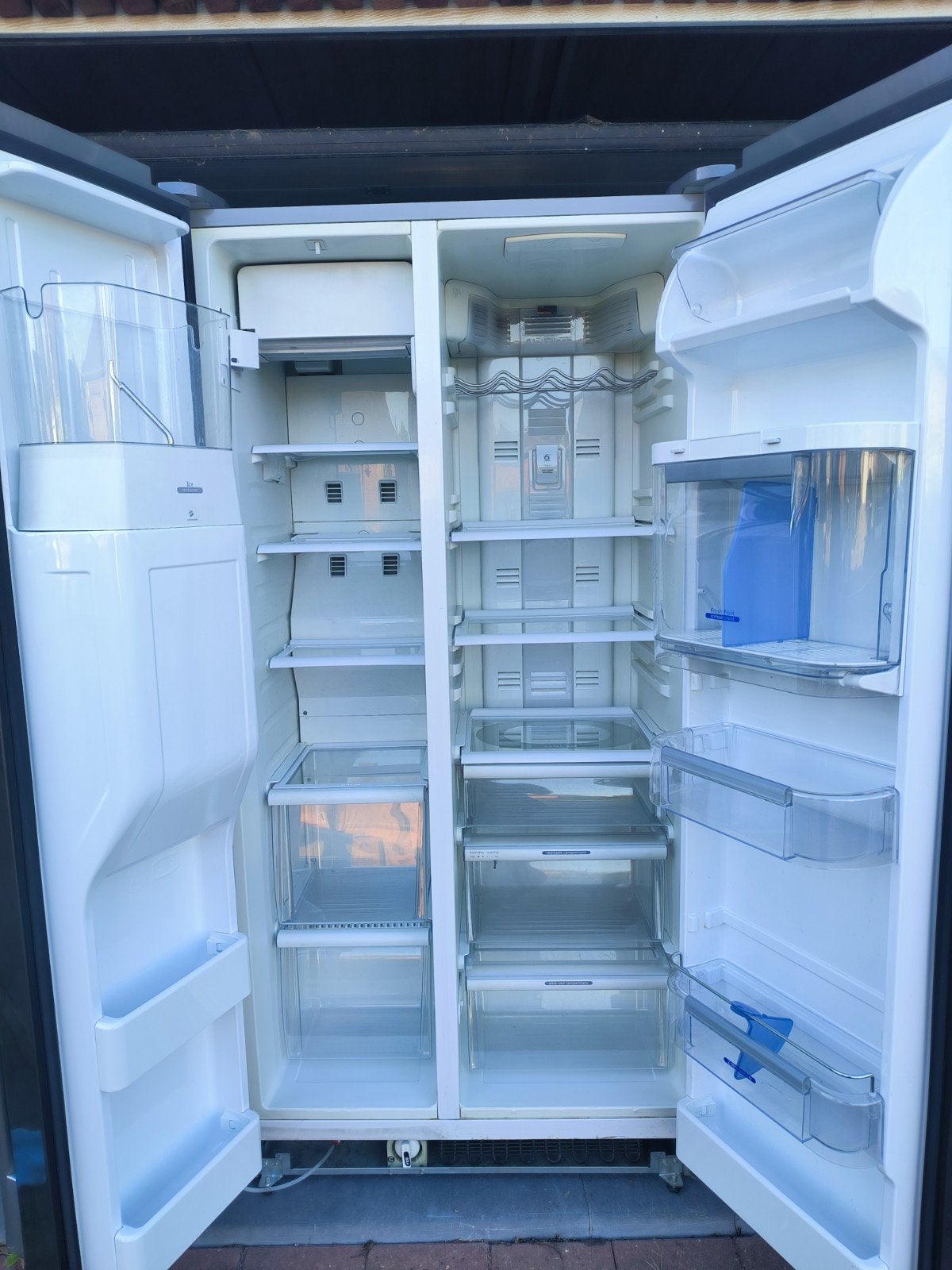 Frigo américain Whirlpool 6th Sense – eau, glaçons & glace p, Enlèvement, Utilisé, Avec congélateur séparé