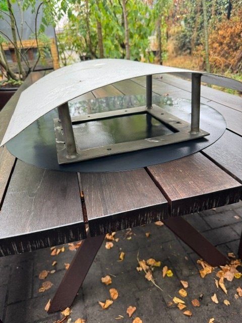 SCHOUWKAP STAINLESS STEEL, Ophalen, Gebruikt