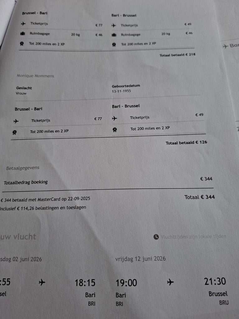 Vliegtickets te koop .