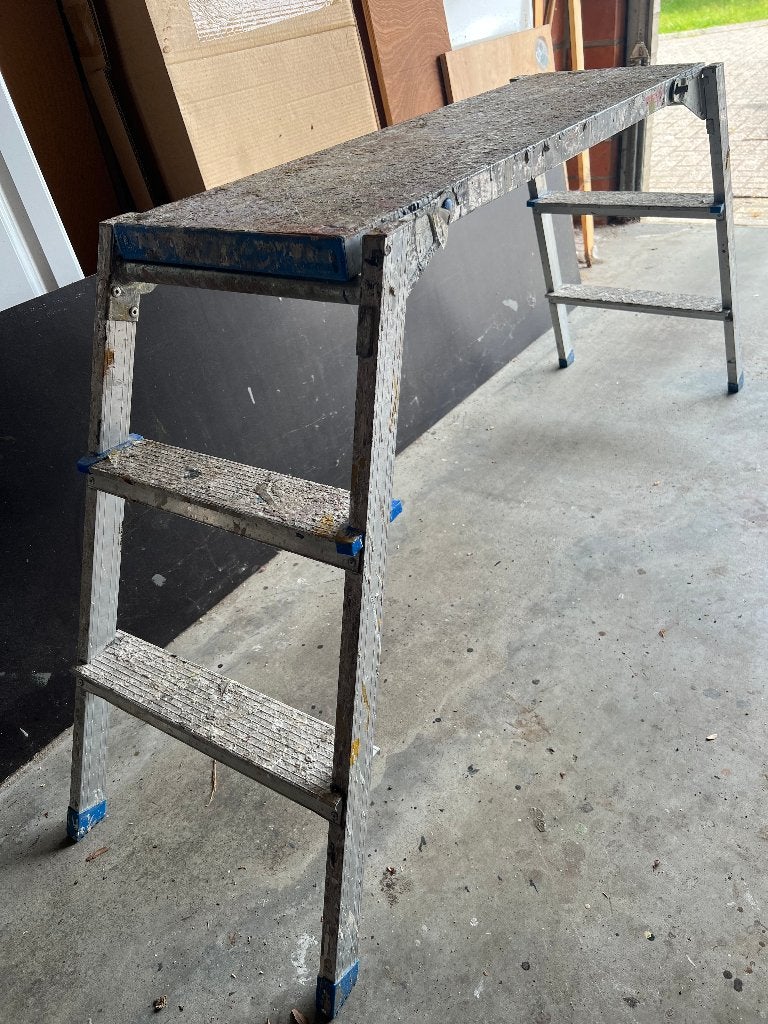 werkplatform met ladder (160cm x 30cm + 70cm hoog), Ophalen, Gebruikt, Overige typen, Minder dan 2 meter
