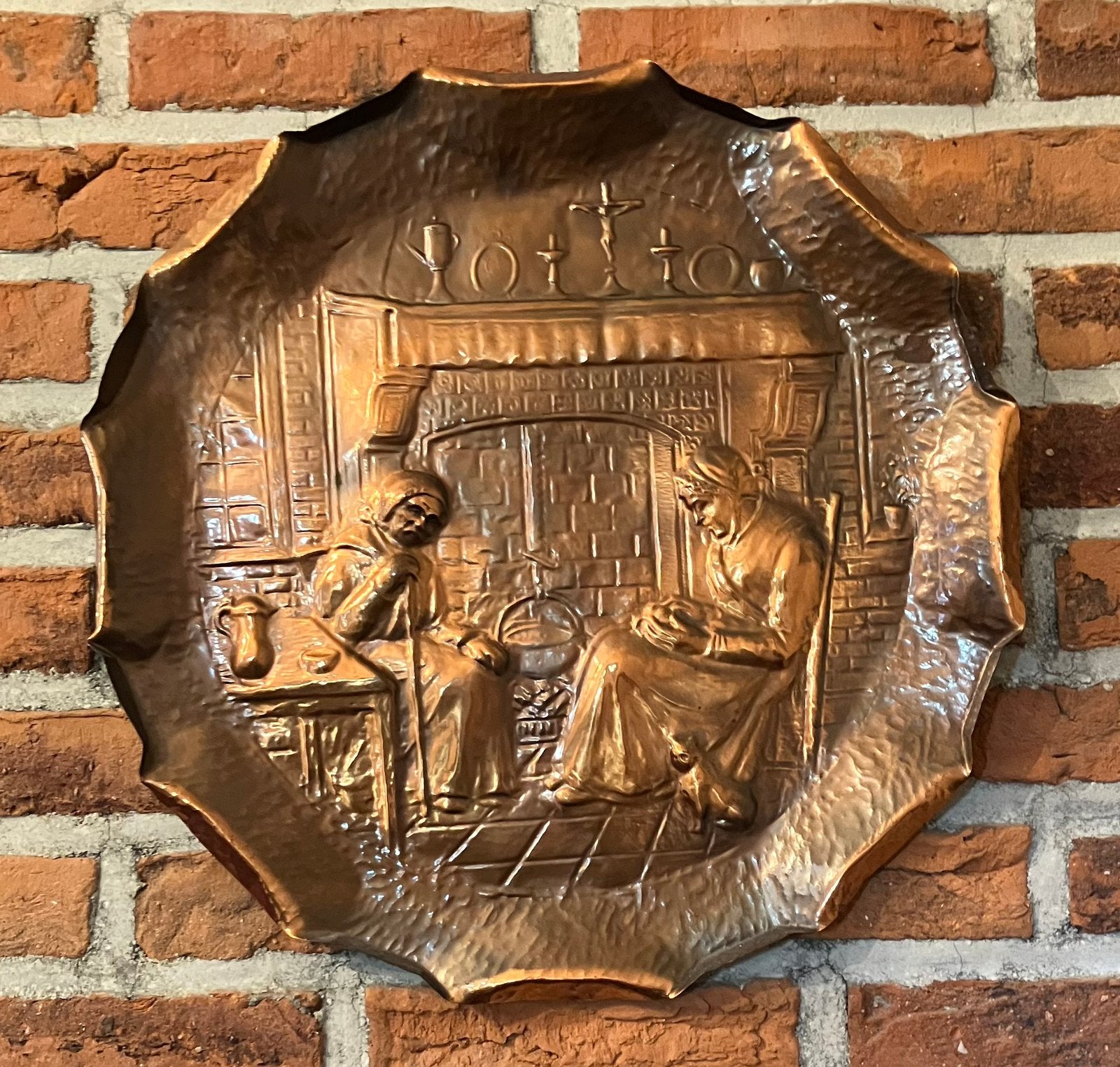 Plaque en bronze élaborée, Antiquités & Art, Enlèvement, Bronze