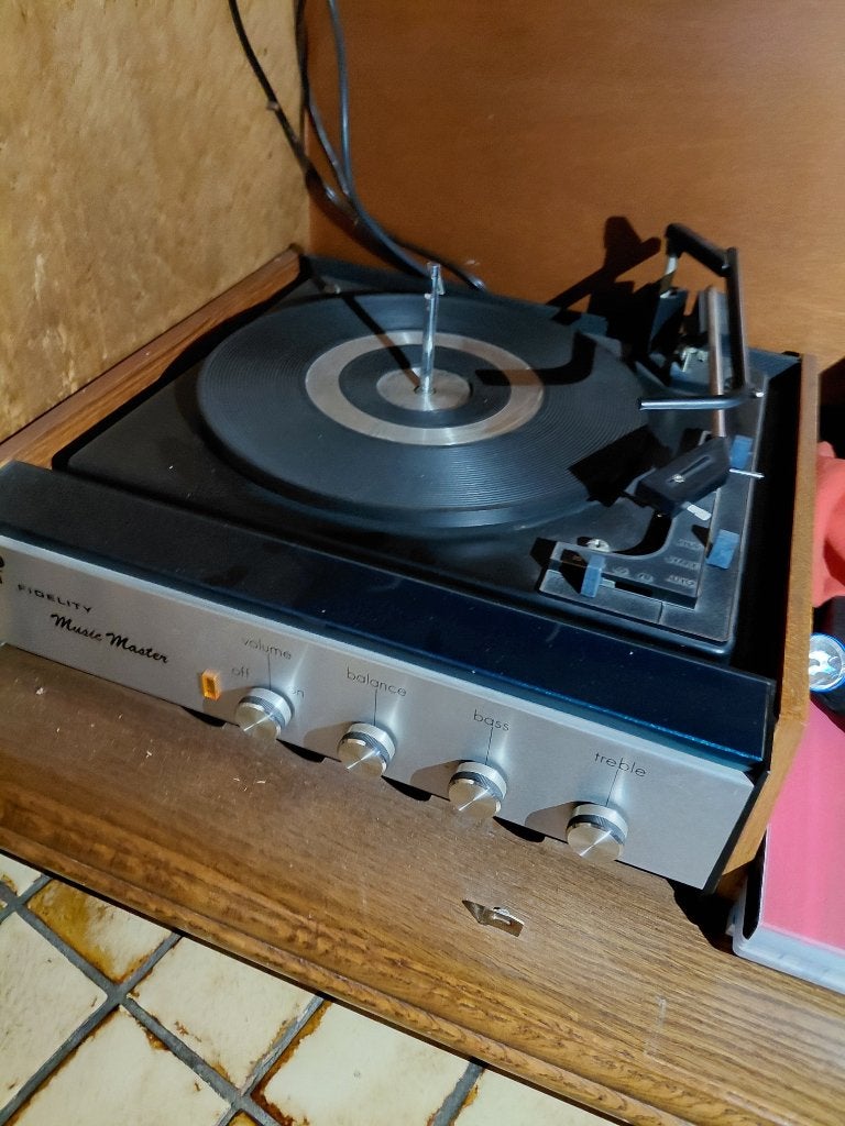 VINTAGE PLATENSPELER EN 2 BOXEN, Audio, Tv en Foto, Platenspelers, Ophalen, Gebruikt, Platenspeler, Overige merken