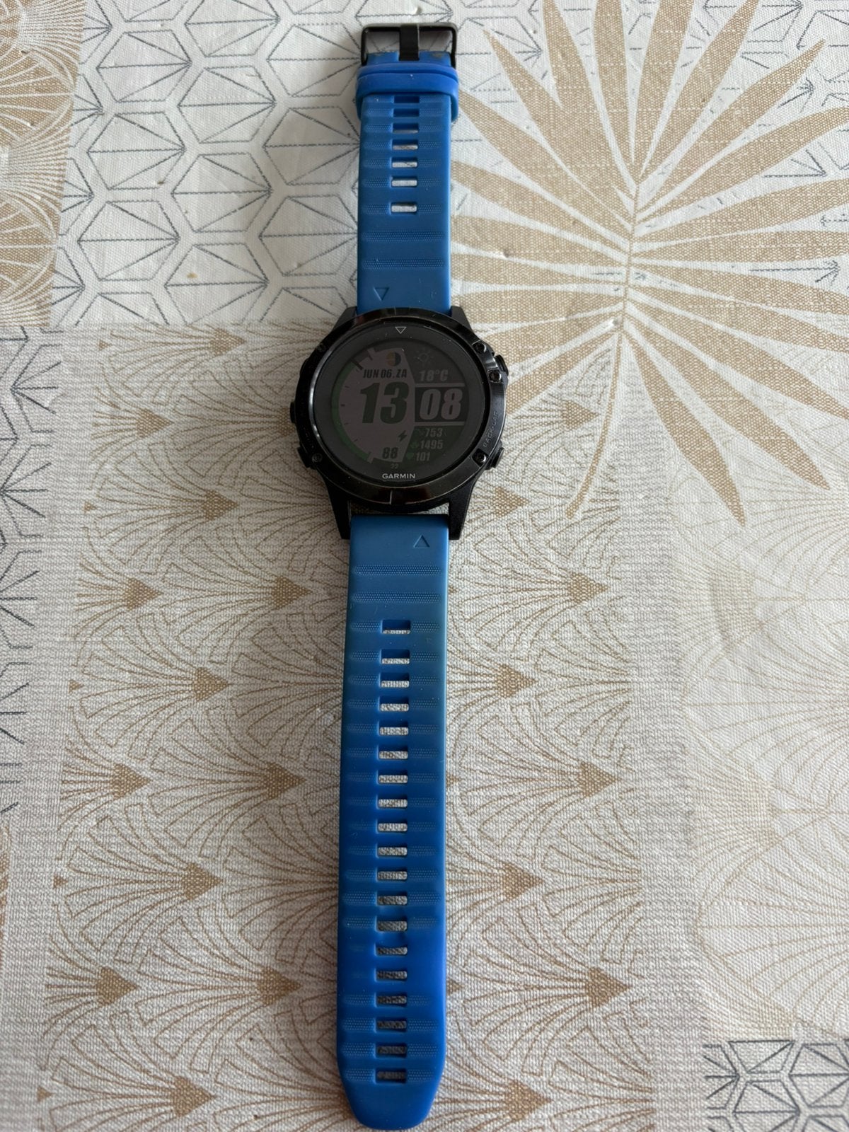 Garmin Fenix 5 sapphire glas 47 mm met 3 bandjes, Étanche, Enlèvement ou Envoi, Garmin, IOS