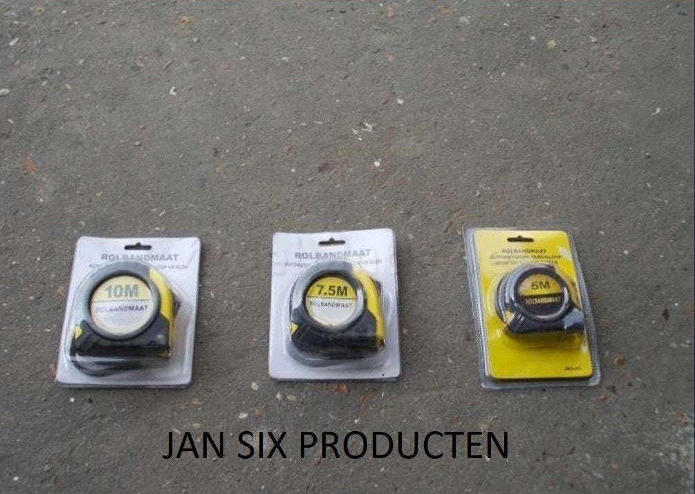 Rolmeters set van 3 stuks 7.5 m : 7 € set van 5 m + 7.5 m, Ophalen