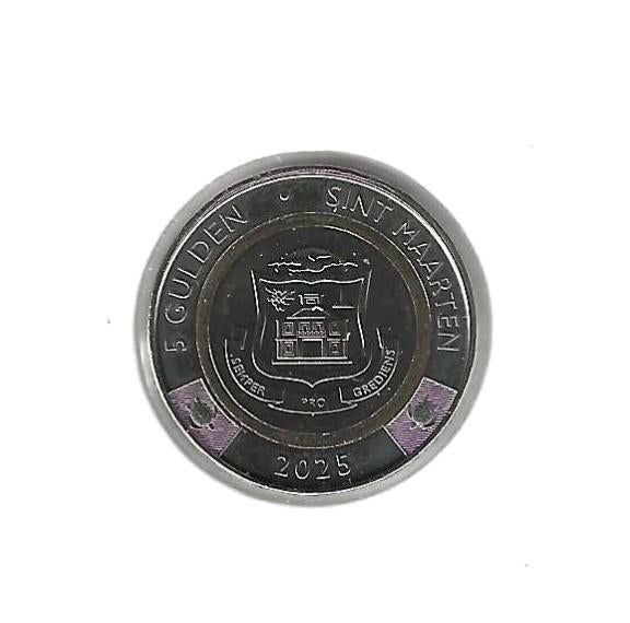 Sint-Maarten, 5 Gulden 2025., Enlèvement ou Envoi, Amérique du Nord, Monnaie en vrac