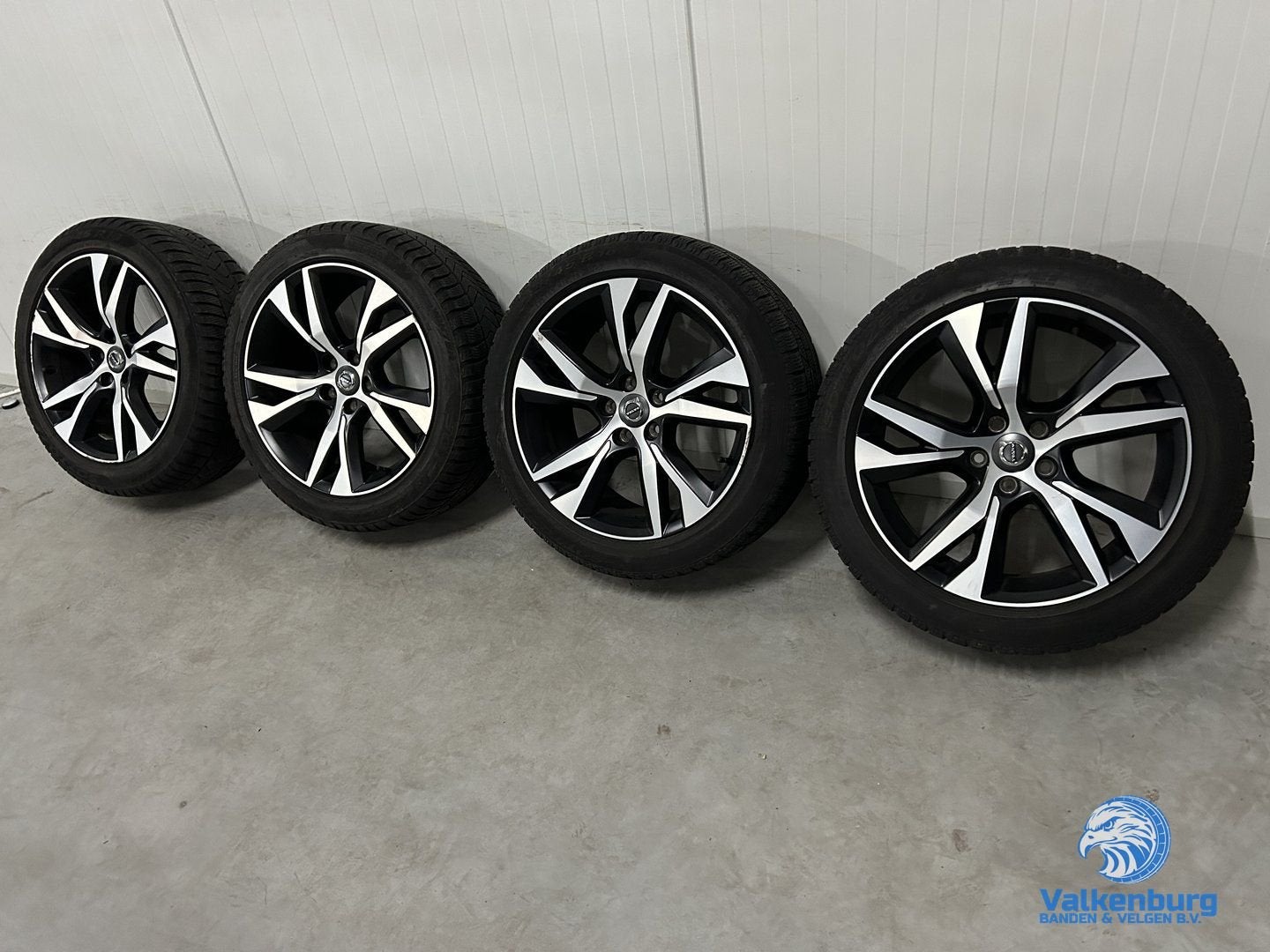 6mm! Originele Volvo S60 V60 5-Double Spoke Matt Black Diamo, Auto-onderdelen, Banden en Velgen, 18 inch, Gebruikt, -, -
