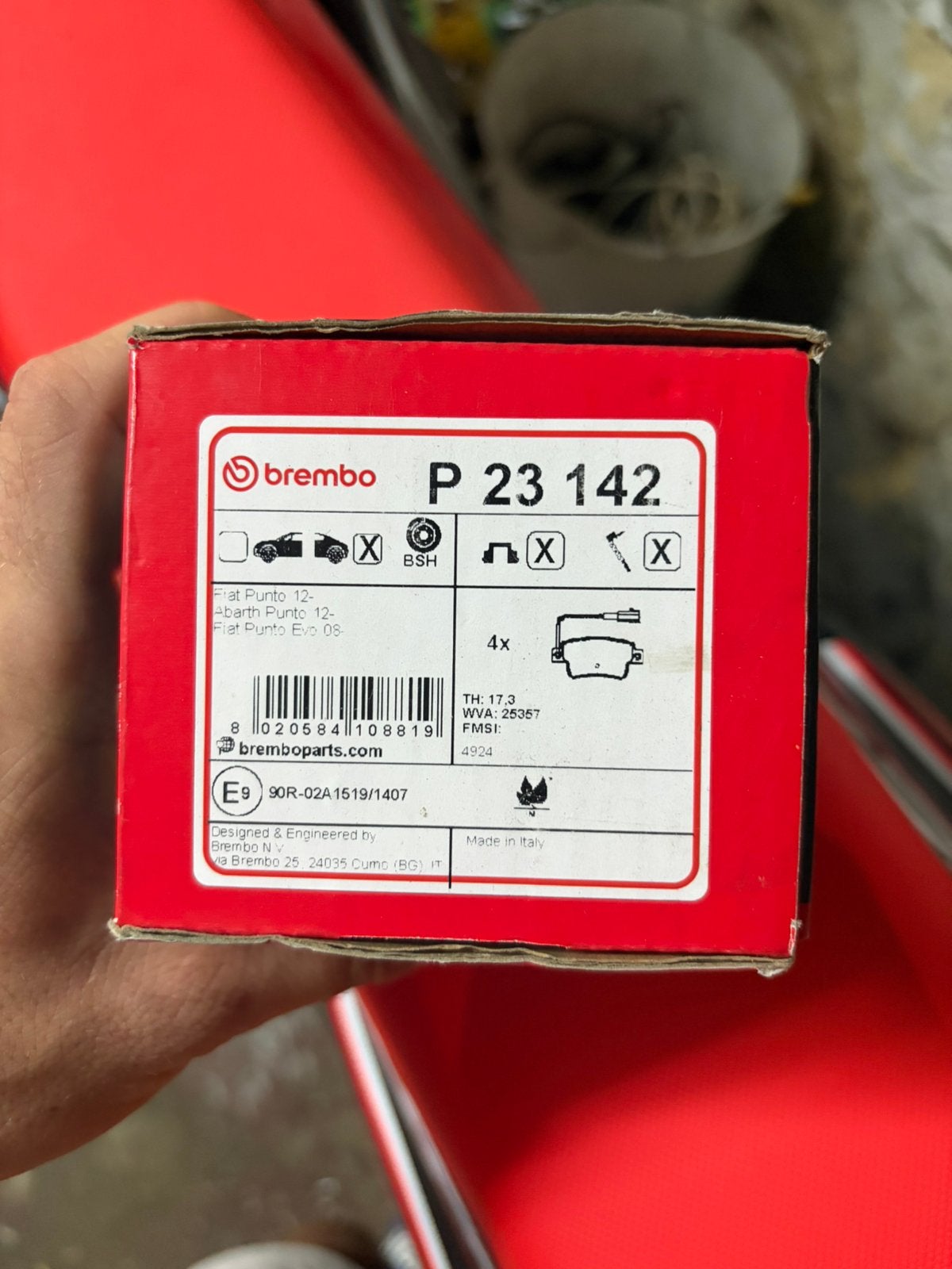Plaquettes arrière, Brembo, Fiat Abarth, Punto, Enlèvement, Neuf, Fiat