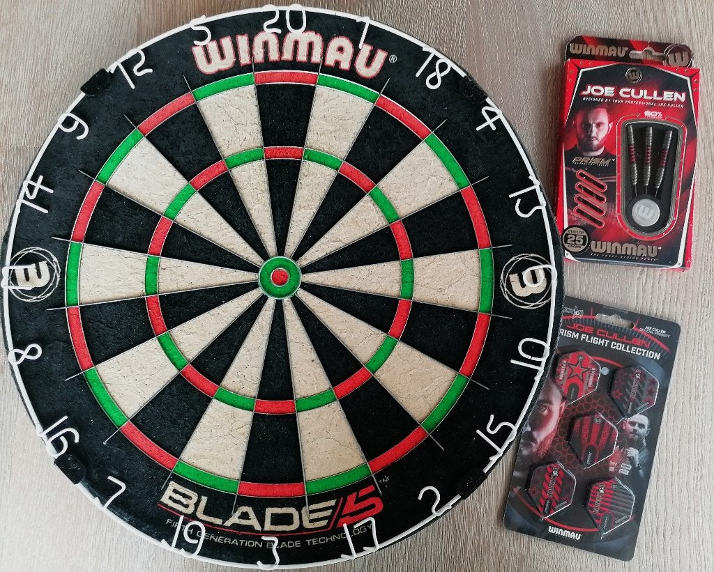 Winmau Blade 5,Winmau Joe Cullen 25 gram & Flights., Ophalen of Verzenden, Nieuw, Dartbord met pijlen