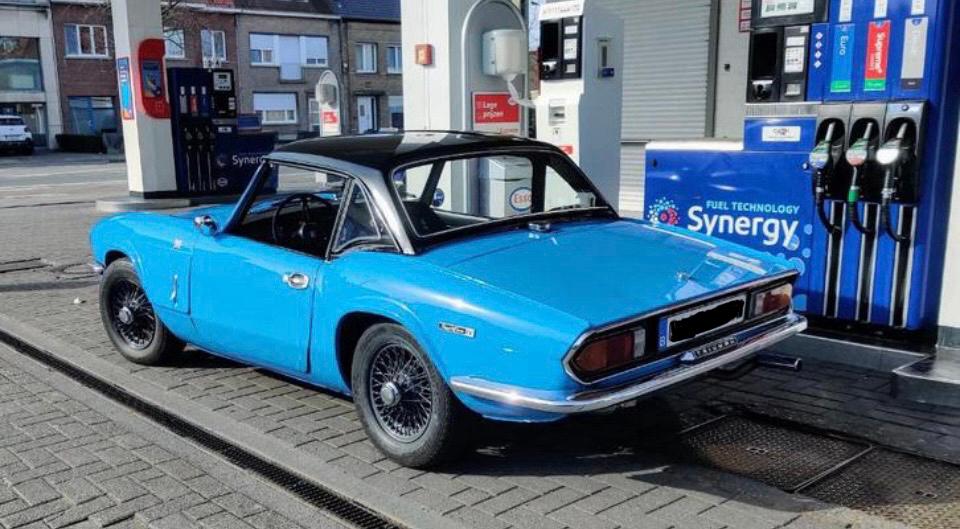 Triumph Spitfire MK4, Auto's, Oldtimers, Particulier, Triumph, Benzine, Cabriolet, 2 deurs, Handgeschakeld, Blauw, Zwart, Kunstmatig leder