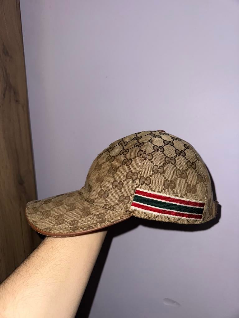 Casquette Gucci bande rare Marocco, Ophalen, Zo goed als nieuw, 58 of 59 cm (L, 7¼ of ⅜ inch), Pet