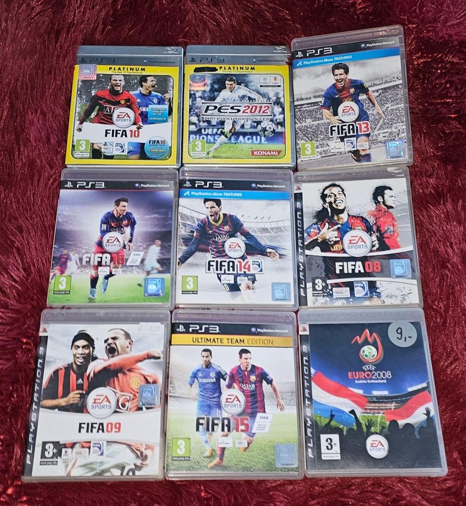 9 playstation 3 spellekes voetbal, Games en Spelcomputers, Ophalen, Gebruikt, Sport