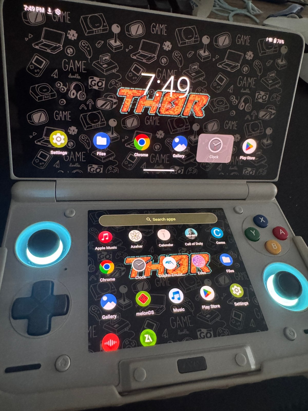 AYN Thor Pro 12GB / 256GB Rainbow – Nieuwstaat, Games en Spelcomputers, Spelcomputers | Overige, Ophalen, AYN, Zo goed als nieuw