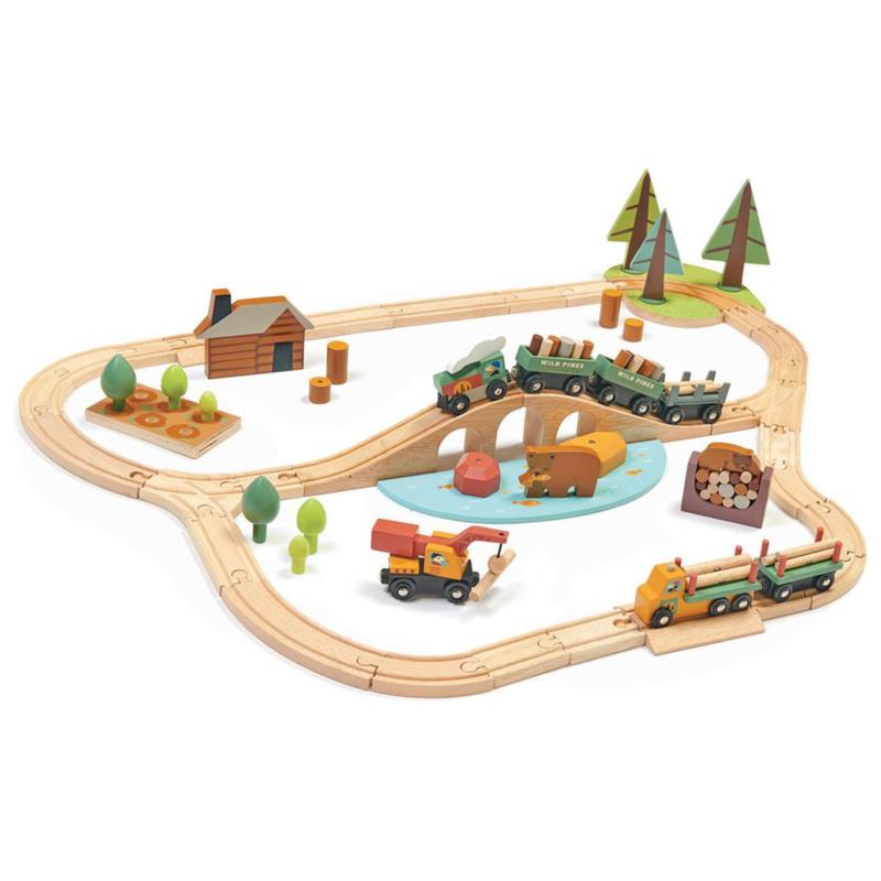 Houten treinset Wild Pine vanTender Leaf Toys, Ophalen, Zo goed als nieuw