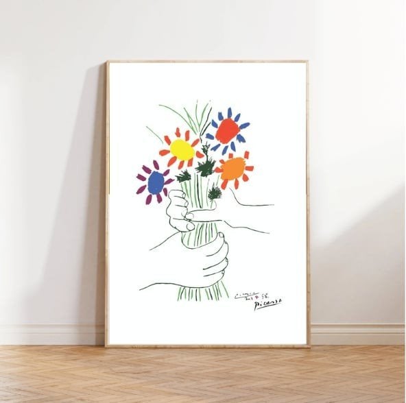 Poster met bloemen, Ophalen, Minder dan 50 cm, Print, 50 – 75