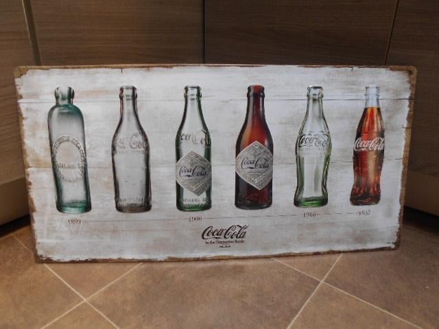 Metalen bord Coca Cola - 50 x 25 cm, Ophalen of Verzenden, Zo goed als nieuw