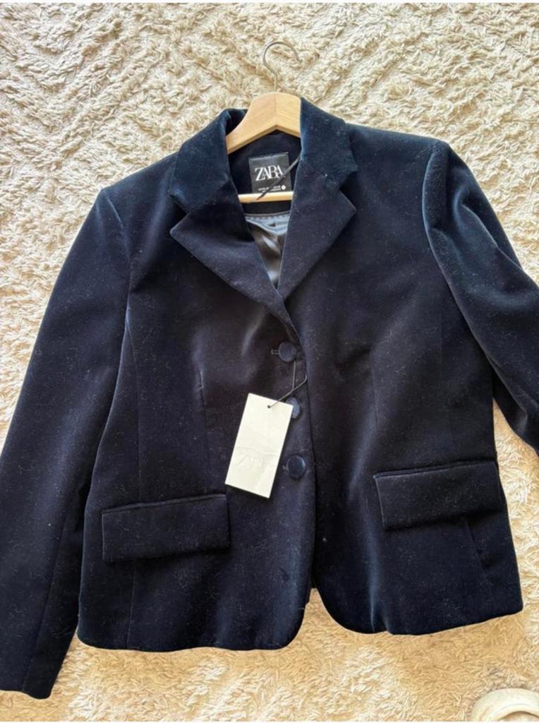 Zara, Kleding | Dames, Ophalen, Kostuum of Pak, Blauw, Maat 46/48 (XL) of groter