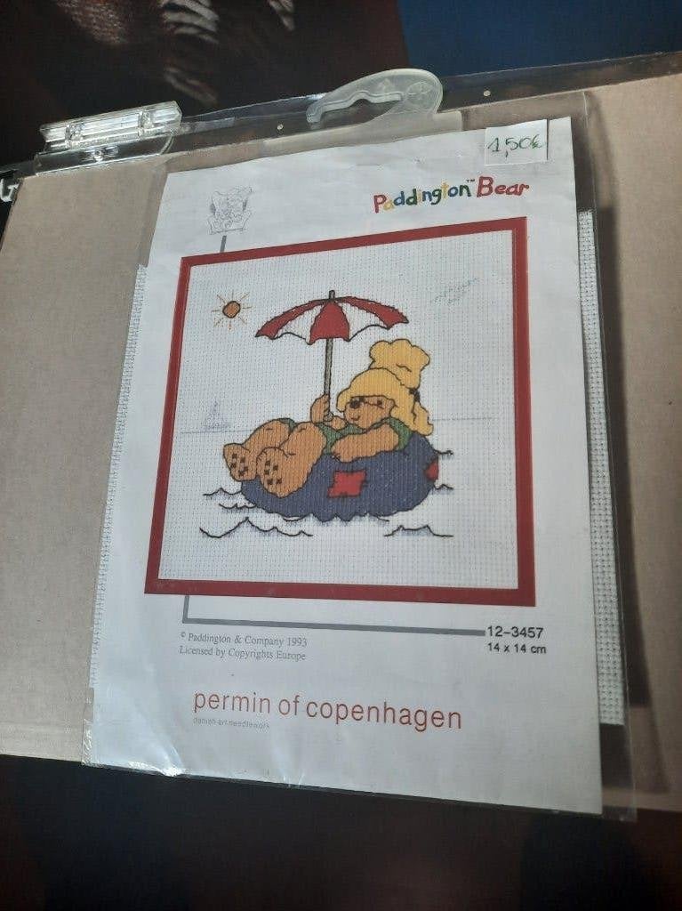 Motif + fils résiduels - Paddington Bear 12-3457, Enlèvement ou Envoi, Utilisé, Broderies à la main, Patron