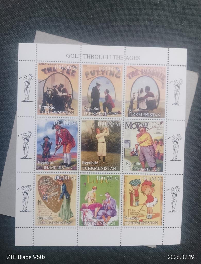 Timbres historiques sur le sport de golf, Enlèvement ou Envoi, Sport