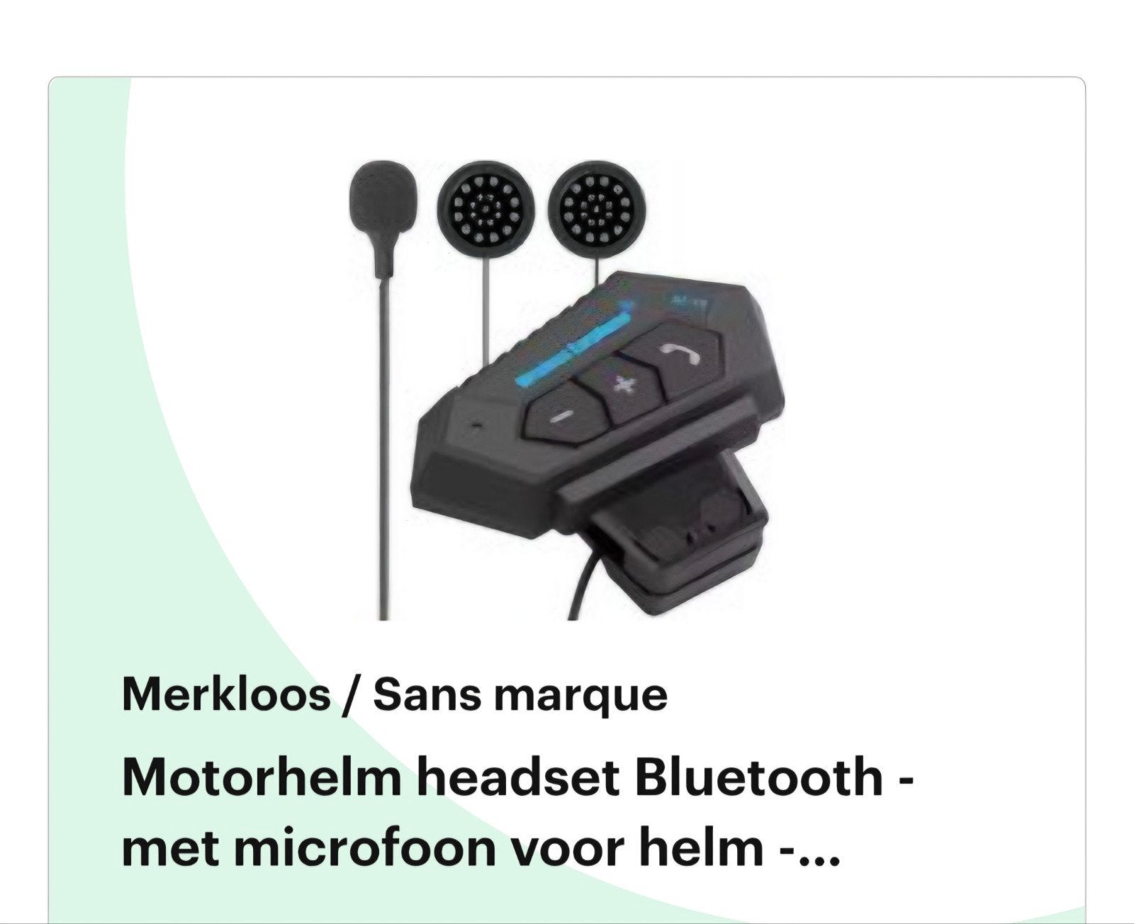 intercomsysteem scooter/motorhelm, Télécoms, Enlèvement