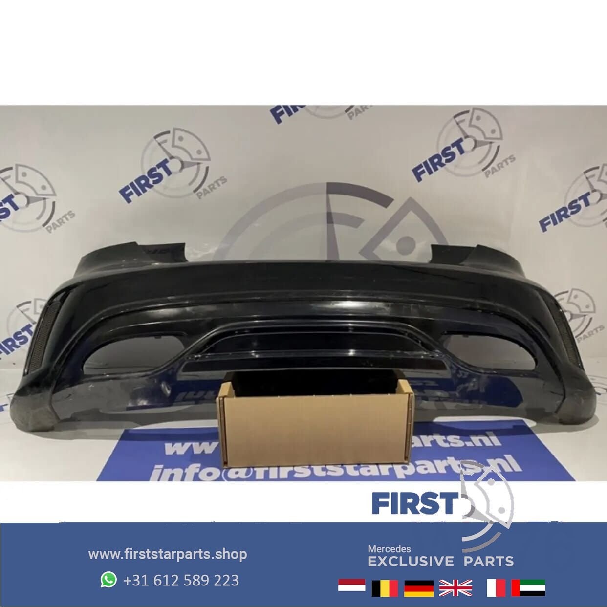 W176 A KLASSE AMG FACELIFT ACHTERBUMPER ZWART WIT GRIJS + DI, Arrière, Utilisé, -, -