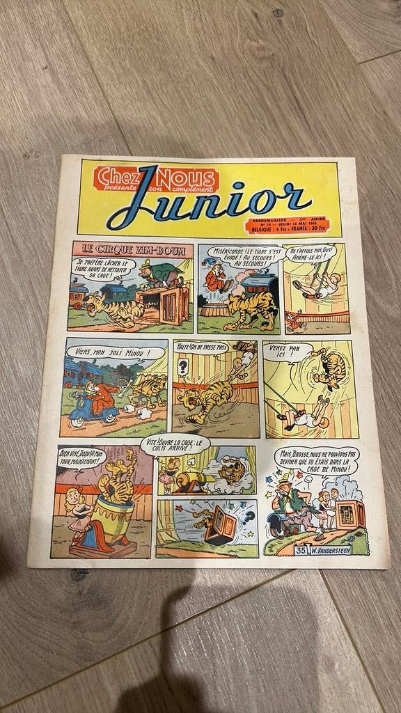 Chez nous junior 1955  7 nummers, Boeken, Ophalen of Verzenden, Gelezen