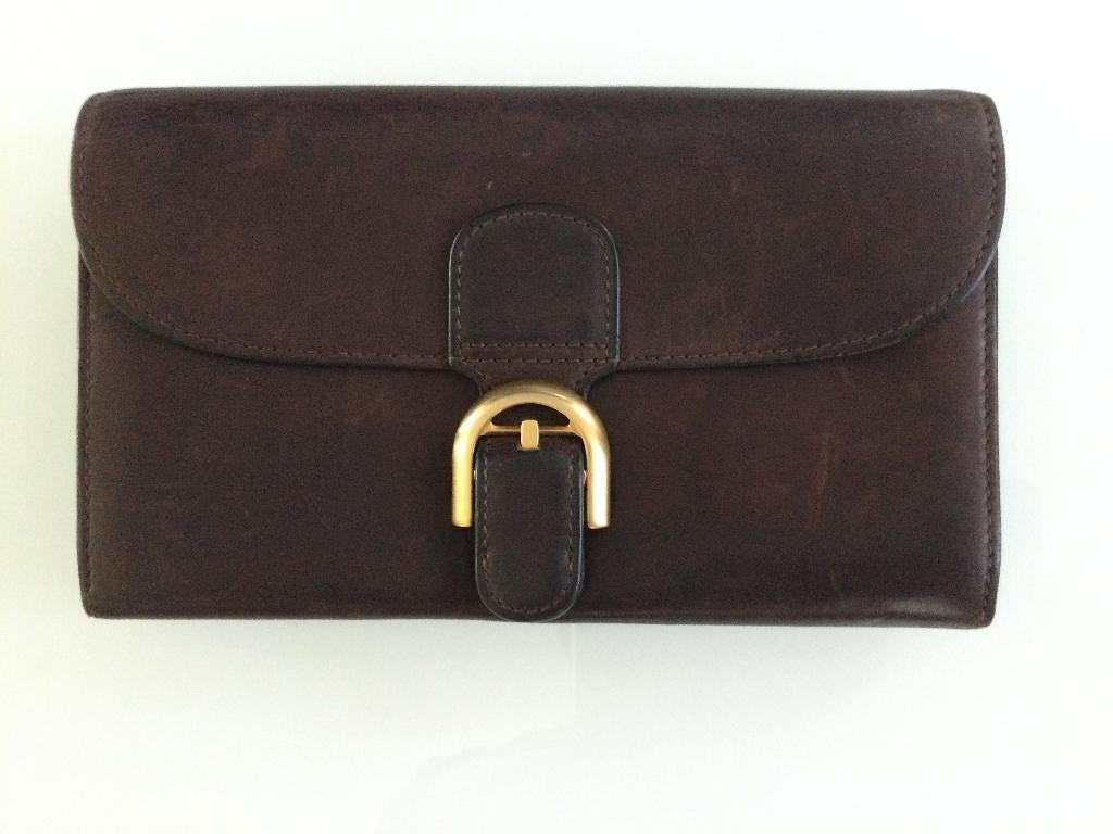 Delvaux Brillant portemonnee, Autres marques, Cuir, Brun, Enlèvement