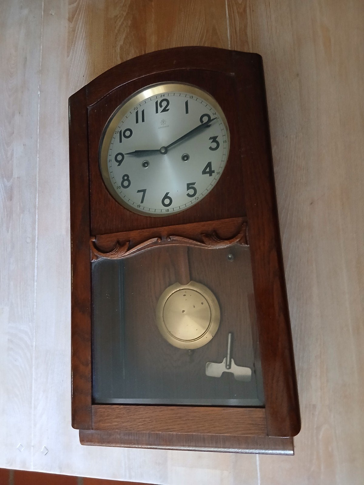 Wandklok,regulateur Junghans, Antiek en Kunst, Ophalen
