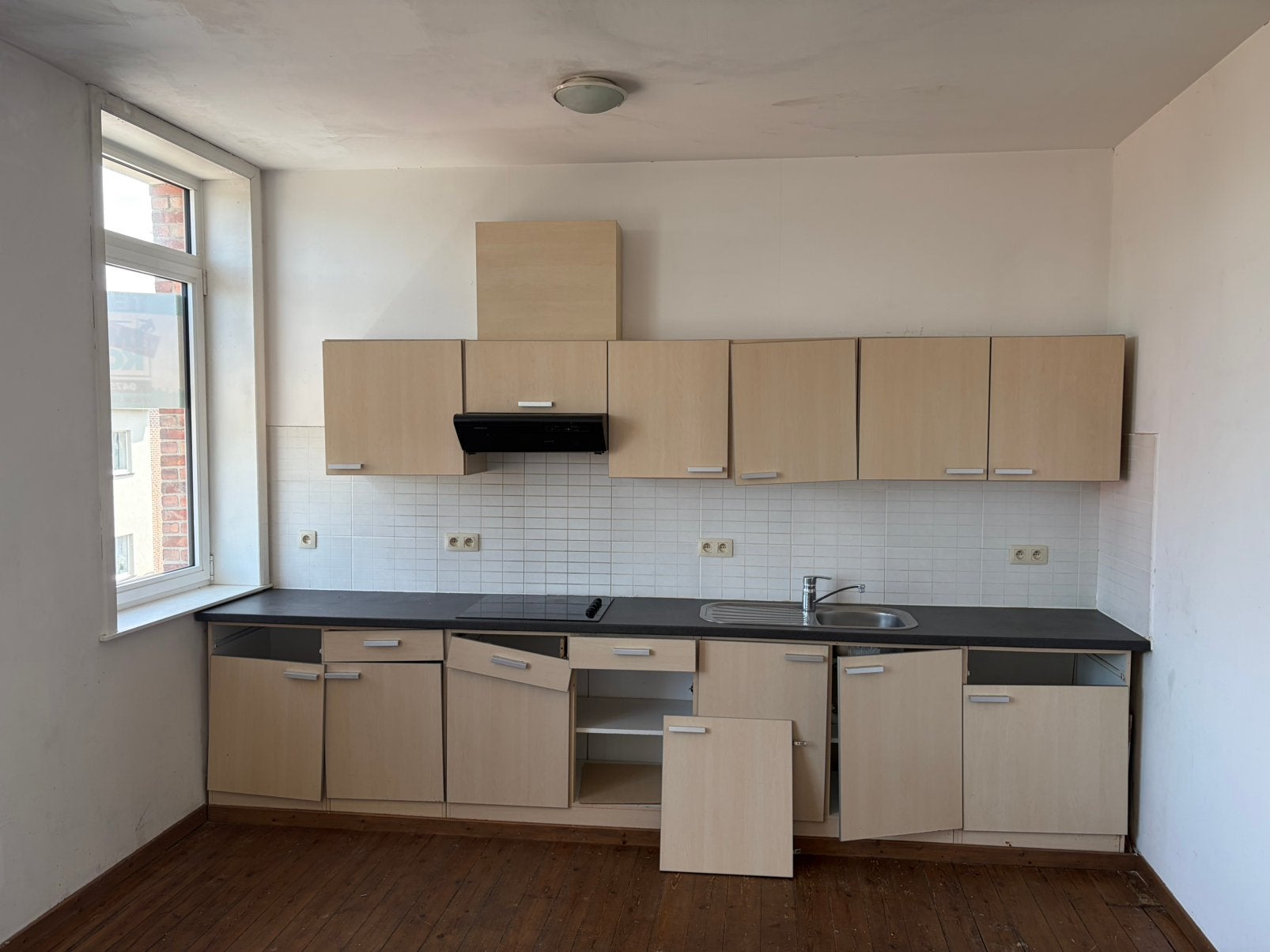 GRATIS OUDE KEUKEN/BRANDHOUT, Enlèvement, Utilisé, Crème, Cuisine à paroi simple