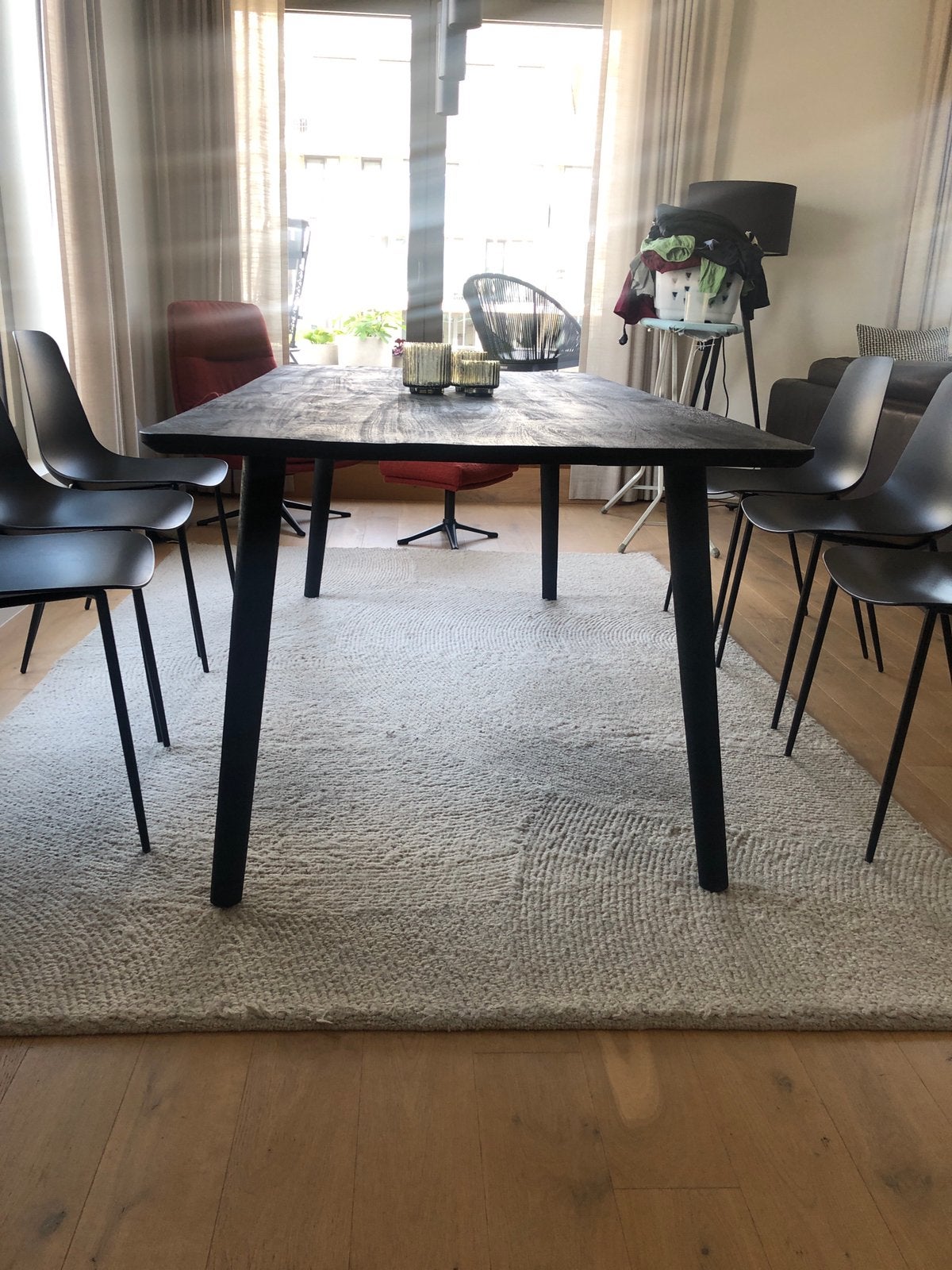 Zwart houten tafel, Ophalen, Zo goed als nieuw