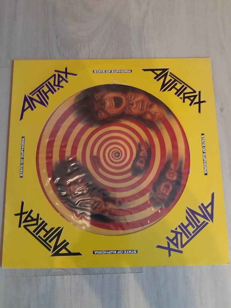 Anthrax - State of Euphoria Picture Disc, Picture disc, Enlèvement ou Envoi, Utilisé